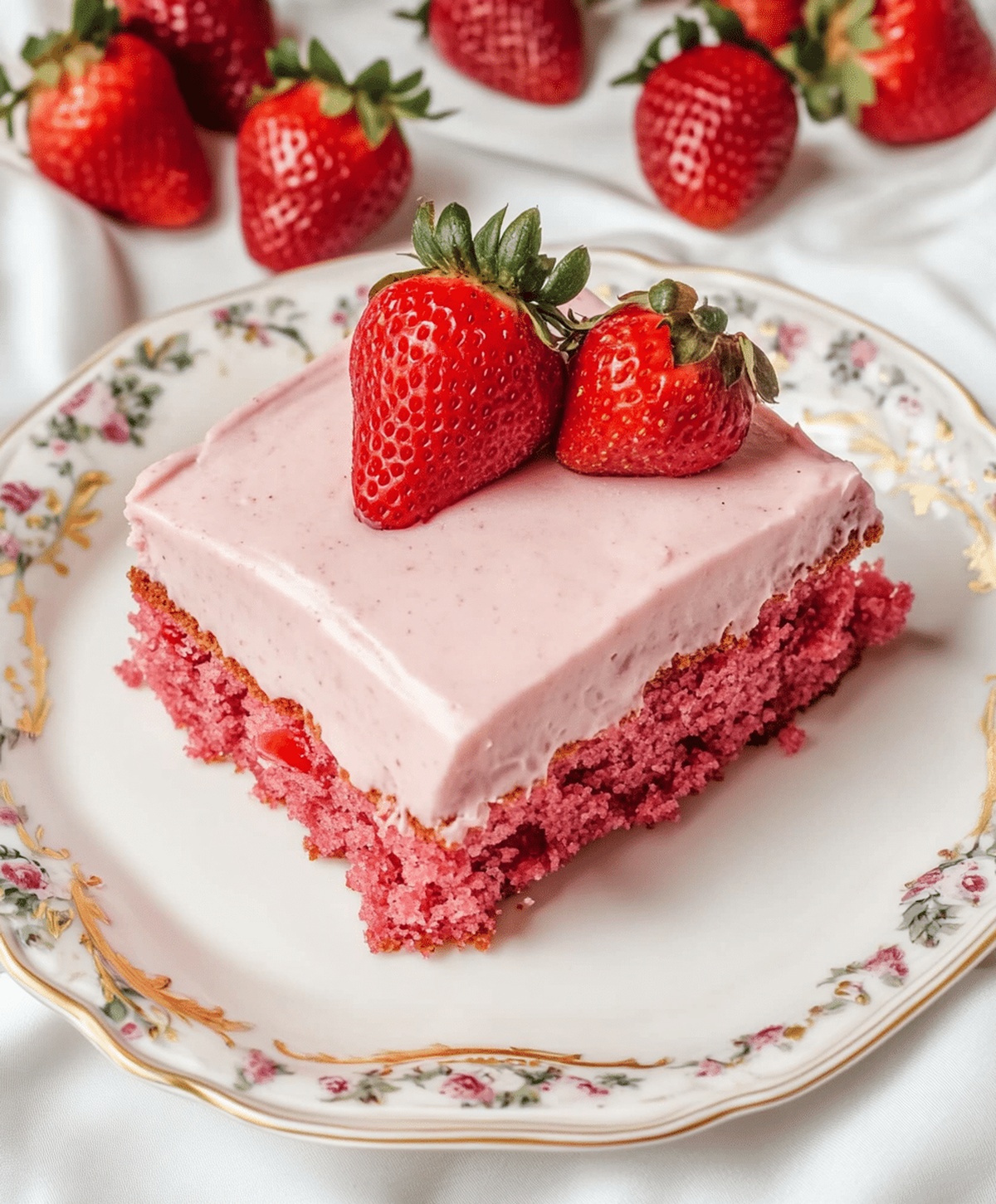 Easy Homemade Fresh Strawberry Sheet Cake Recipe