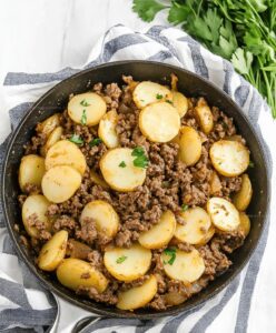 Ground Beef And Potatoes Skillet Recipe
