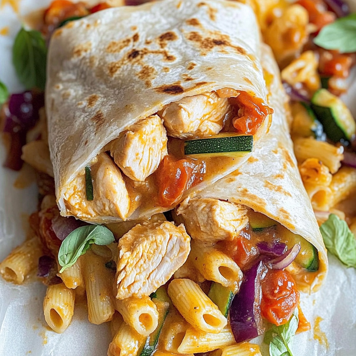 Chicken Sausages with Zucchini, Tomatoes, and Pasta Recipe