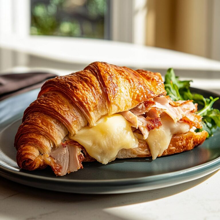 Baked Turkey & Cheese Croissant Delight Recipe