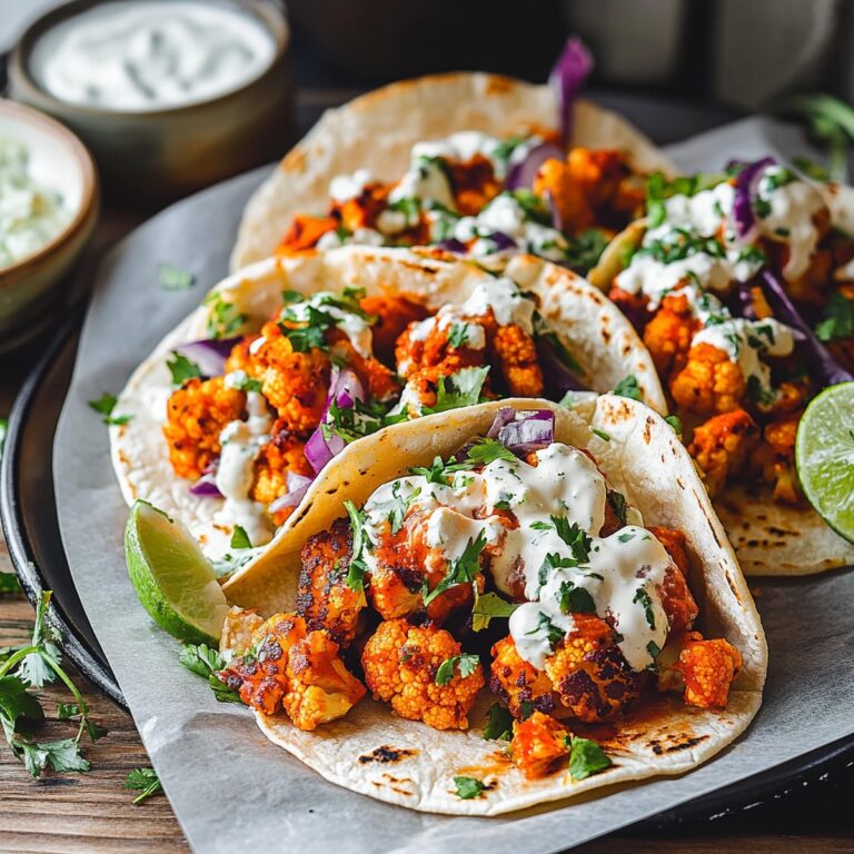 Spicy Buffalo Cauliflower Tacos Recipe
