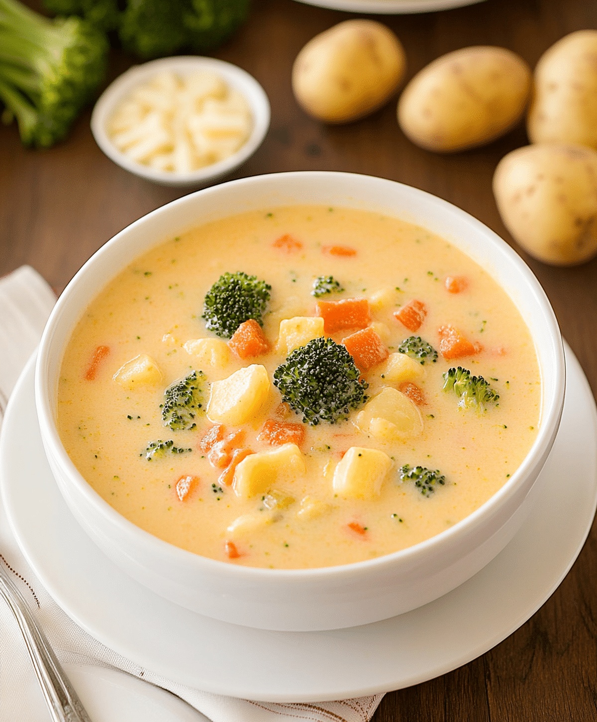 Broccoli Potato Cheese Soup Recipe