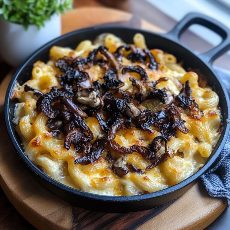 Balsamic Caramelized Onion Mushroom Mac n Cheese Recipe