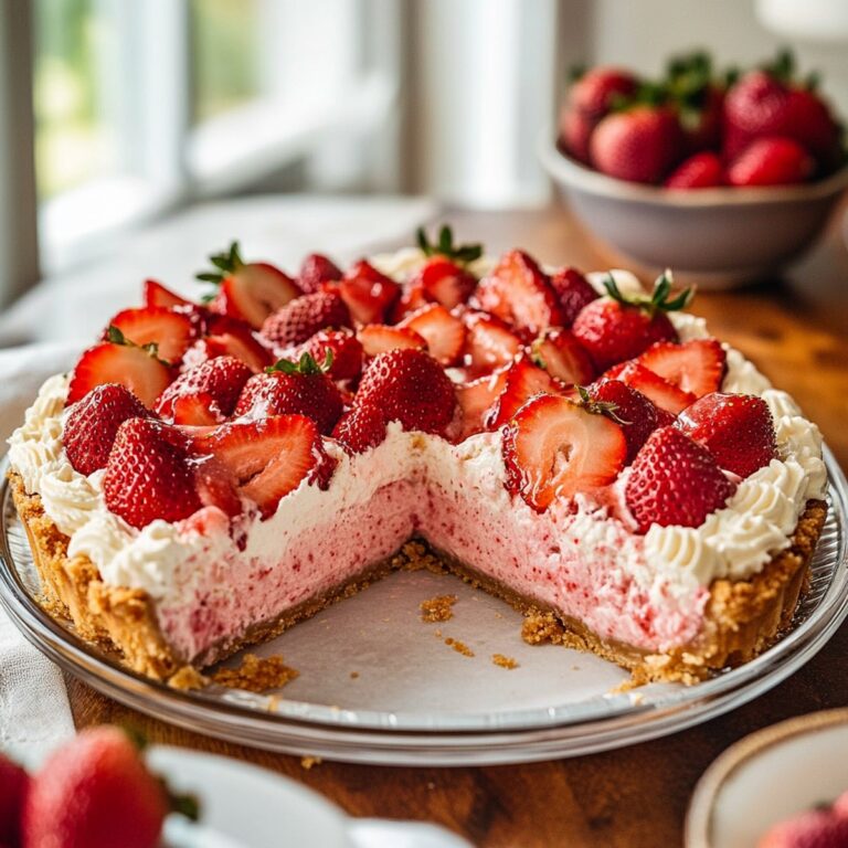 No-Bake Strawberry Shortcake Pie Recipe