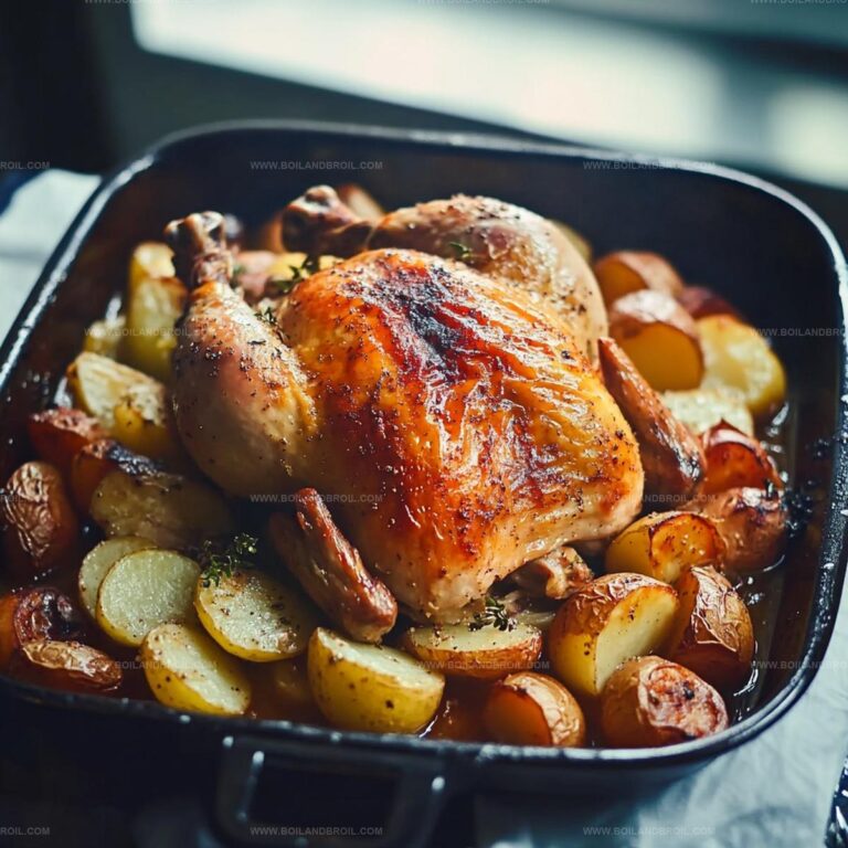 Easy Roasted Chicken with Potatoes and Onions Recipe