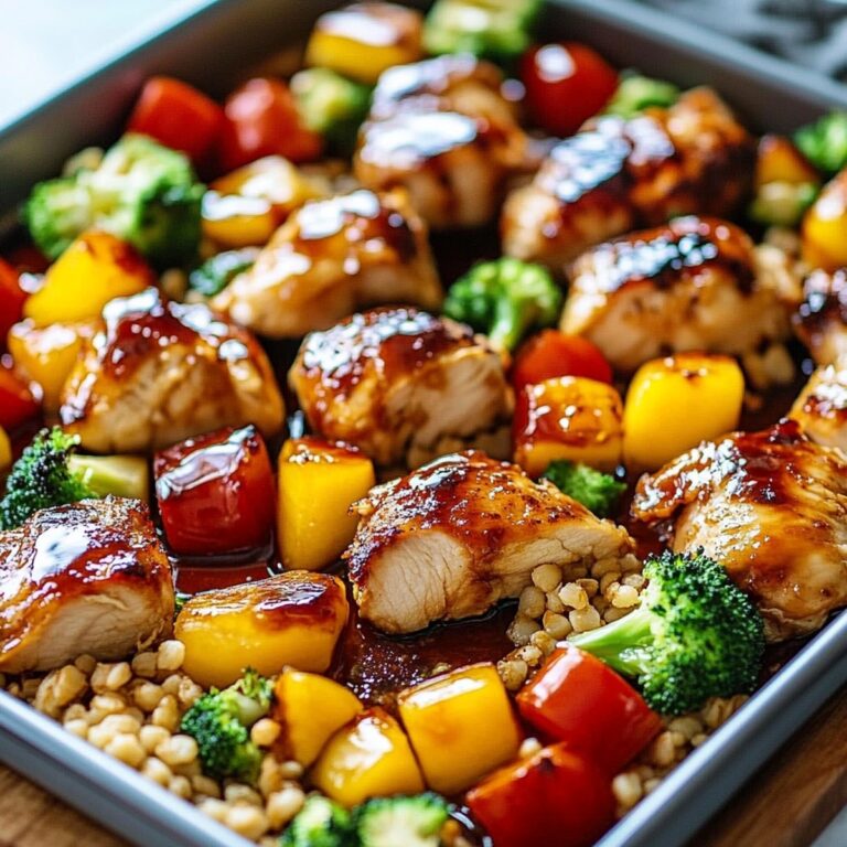 Hawaiian Chicken Sheet Pan Dinner Recipe