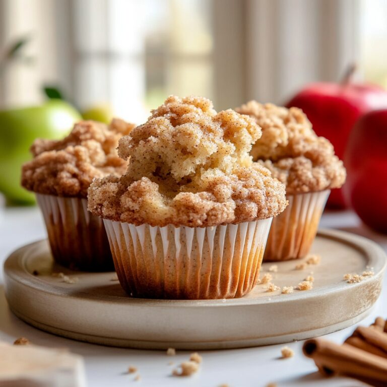 Apple Cinnamon Muffins with Crumb Topping Recipe