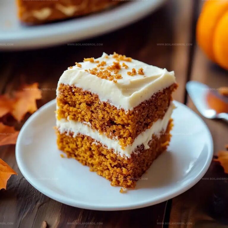 Pumpkin Cake with Cream Cheese Frosting Recipe