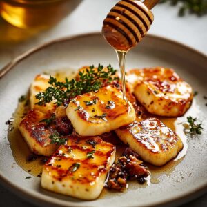 Golden Halloumi with Honey & Thyme Recipe