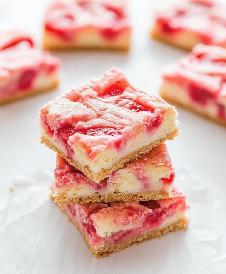 Strawberry White Chocolate Gooey Bars Recipe