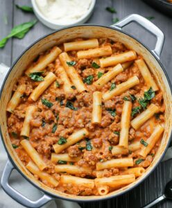 Creamy Sausage Rigatoni Recipe