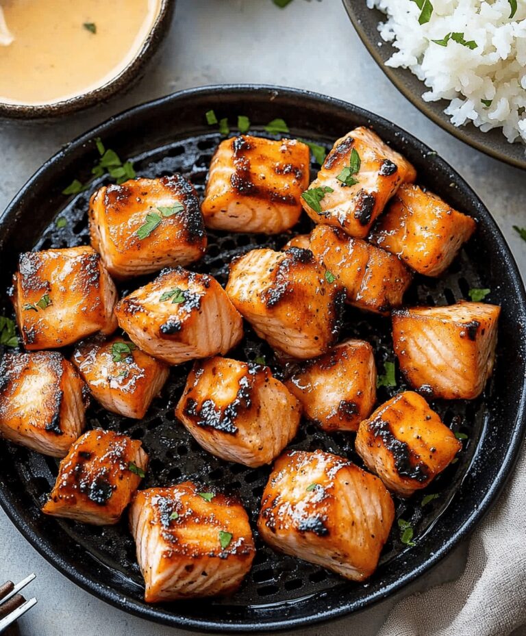 Air Fryer Bang Bang Salmon Bites Recipe