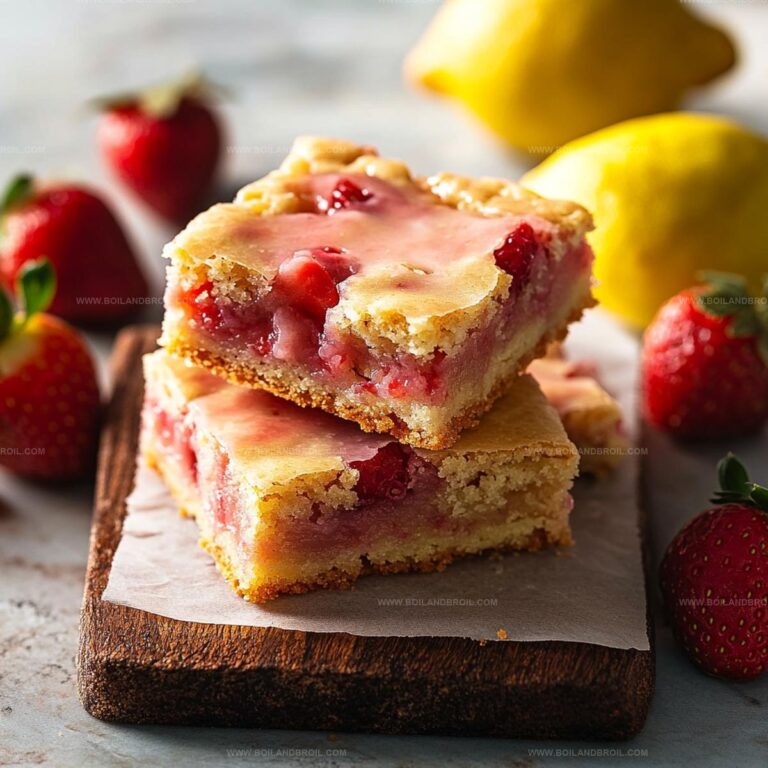 Strawberry Lemon Blondies Recipe