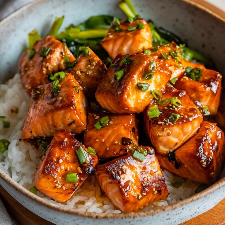 Sweet and Savory Honey Garlic Salmon Bites Recipe
