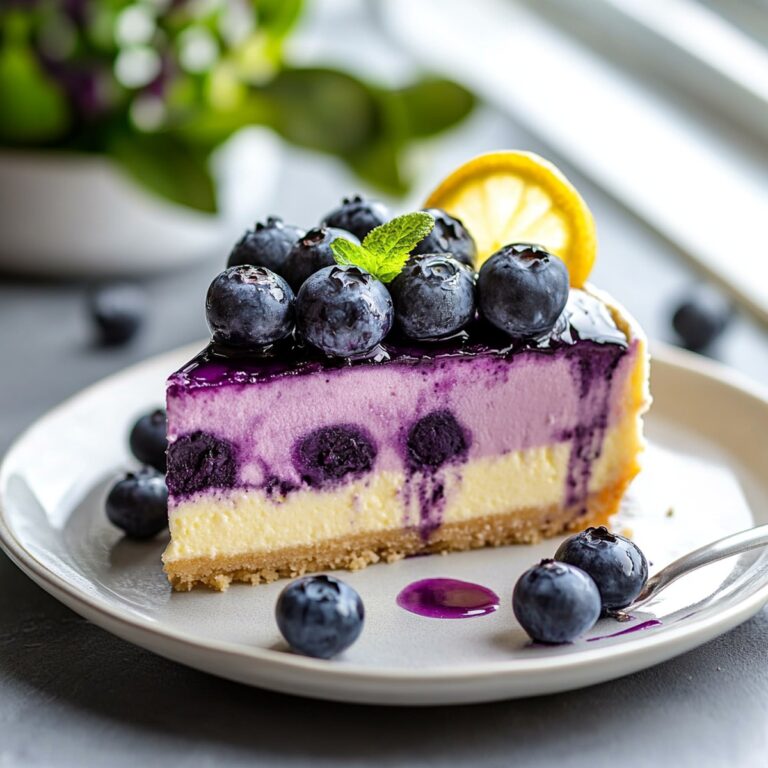 Blueberry and Lemon Japanese Cheesecake Recipe