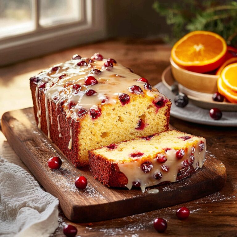 Citrusy Glazed Cranberry Orange Loaf Recipe