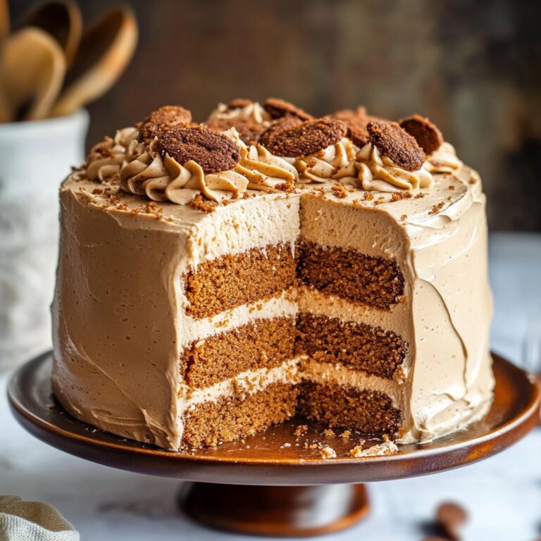 Layered Lotus Biscoff Cake with Cookie Butter Buttercream Recipe