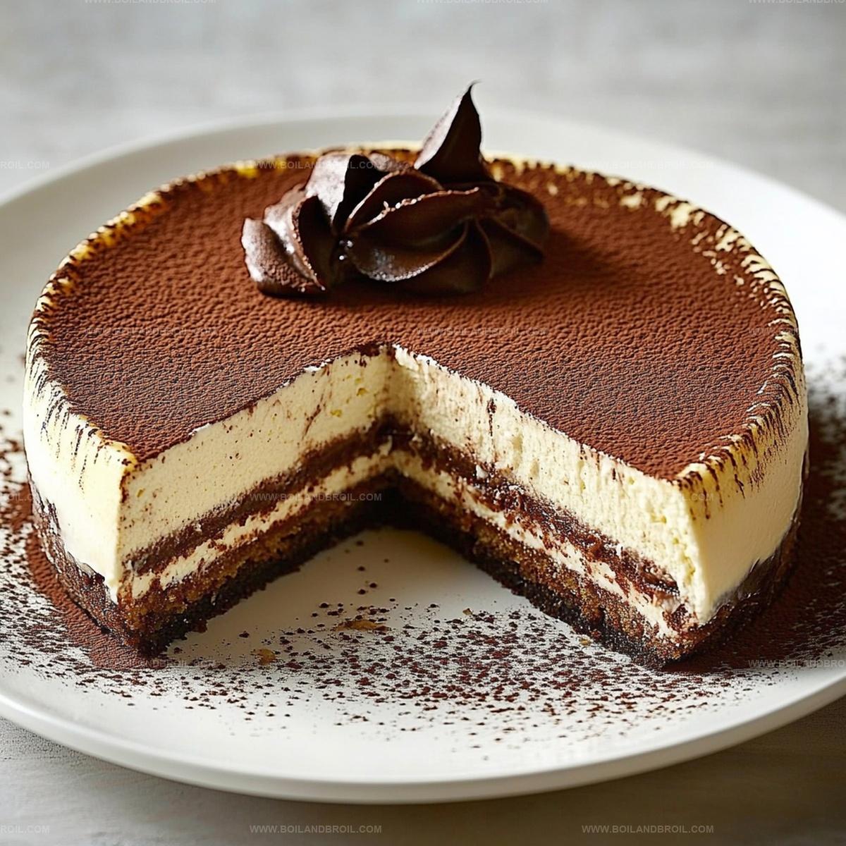 Tiramisu Cheesecake with Chocolate Espresso Cream Recipe