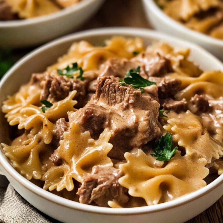 Creamy Beef and Bowtie Pasta Recipe