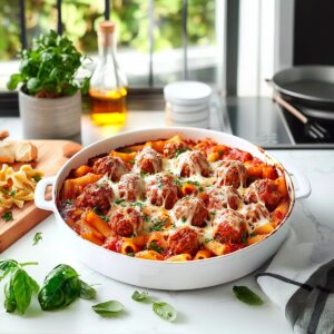 Meatball Pasta Bake Recipe