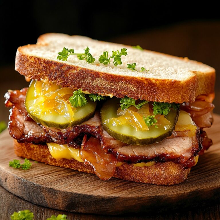 The Ultimate Meat and Pickle Sandwich with Caramelized Onions Recipe