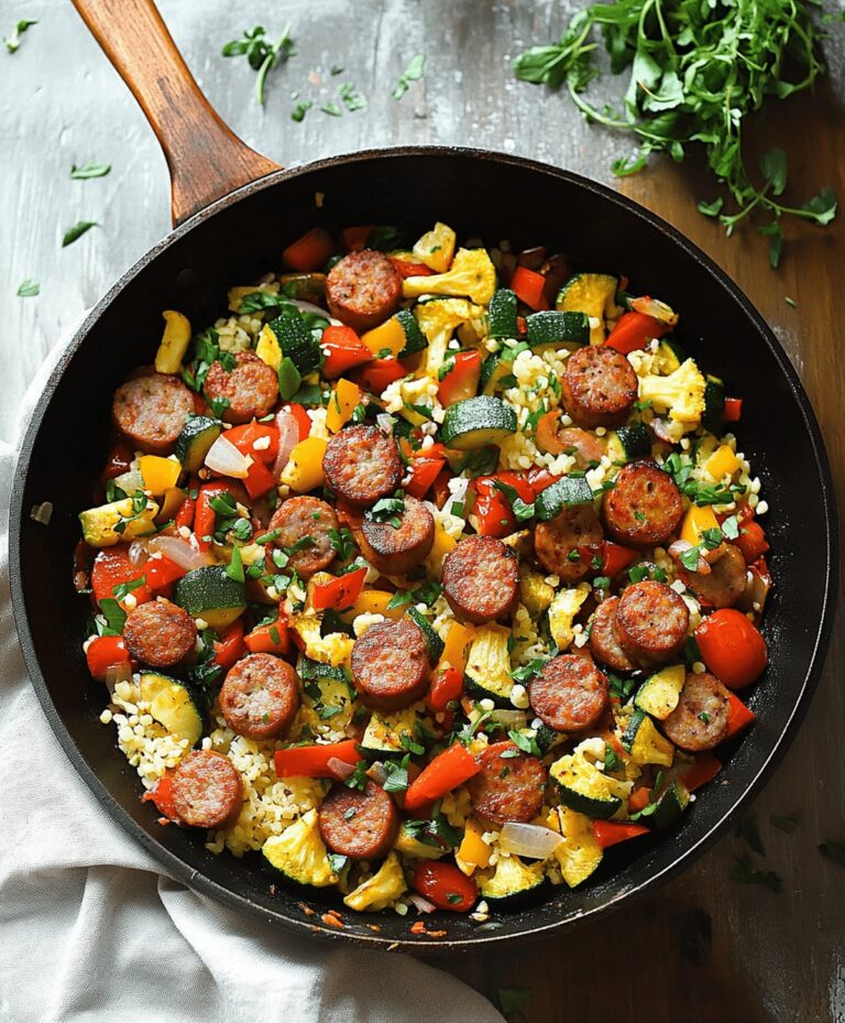 Sausage And Veggies Skillet Recipe