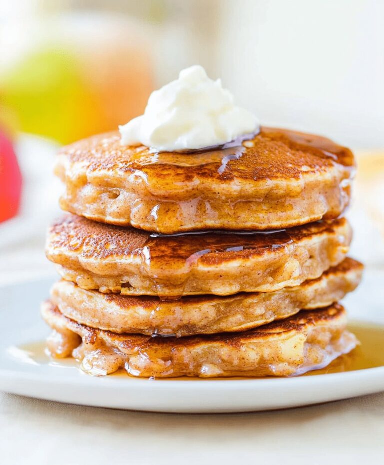 Apple Pie Pancakes With Vanilla Maple Syrup Recipe