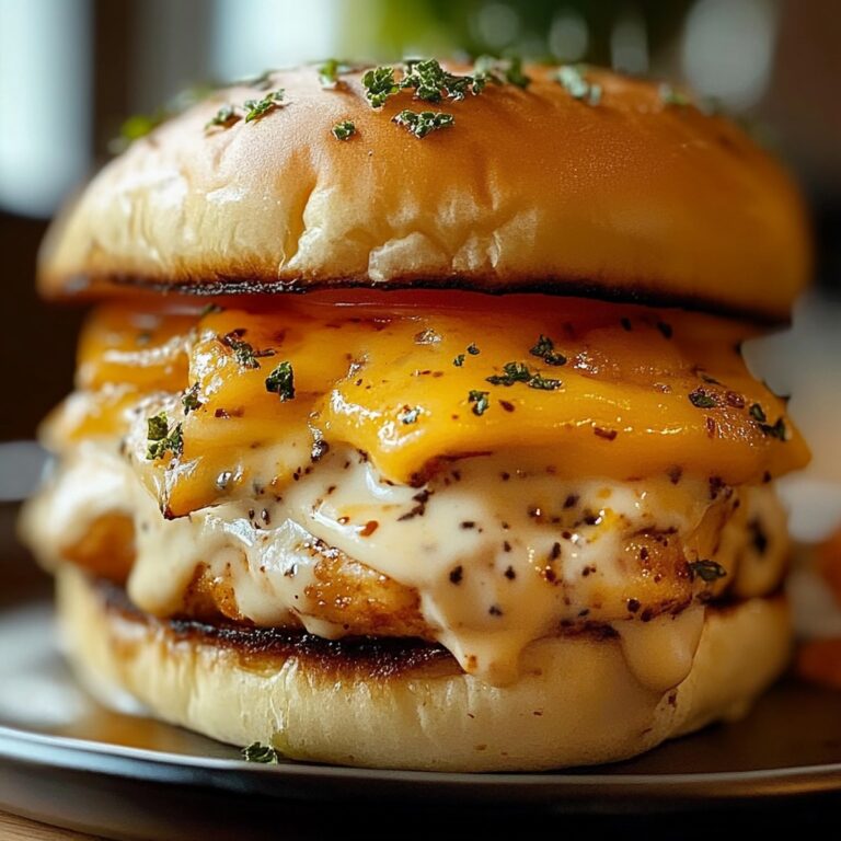 Ultimate Chicken Cheddar Burger Recipe