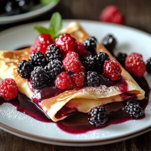Almond Crepes & Warm Berries Bliss Recipe