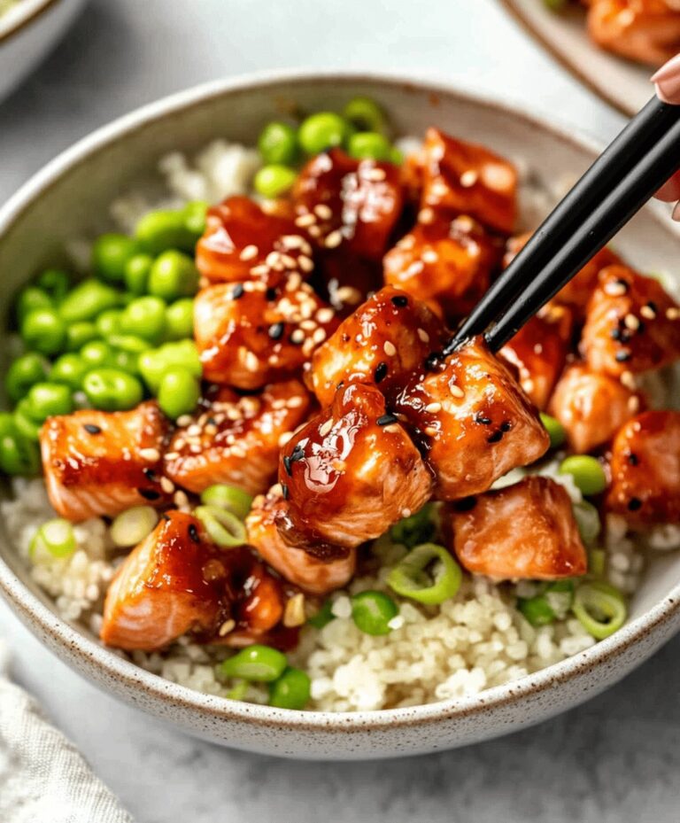 Honey Sriracha Salmon Bowls Recipe