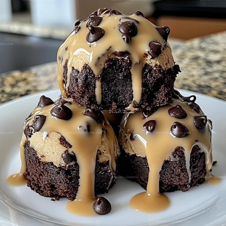 Chocolate Chip Cookie Dough Brownie Bombs Recipe