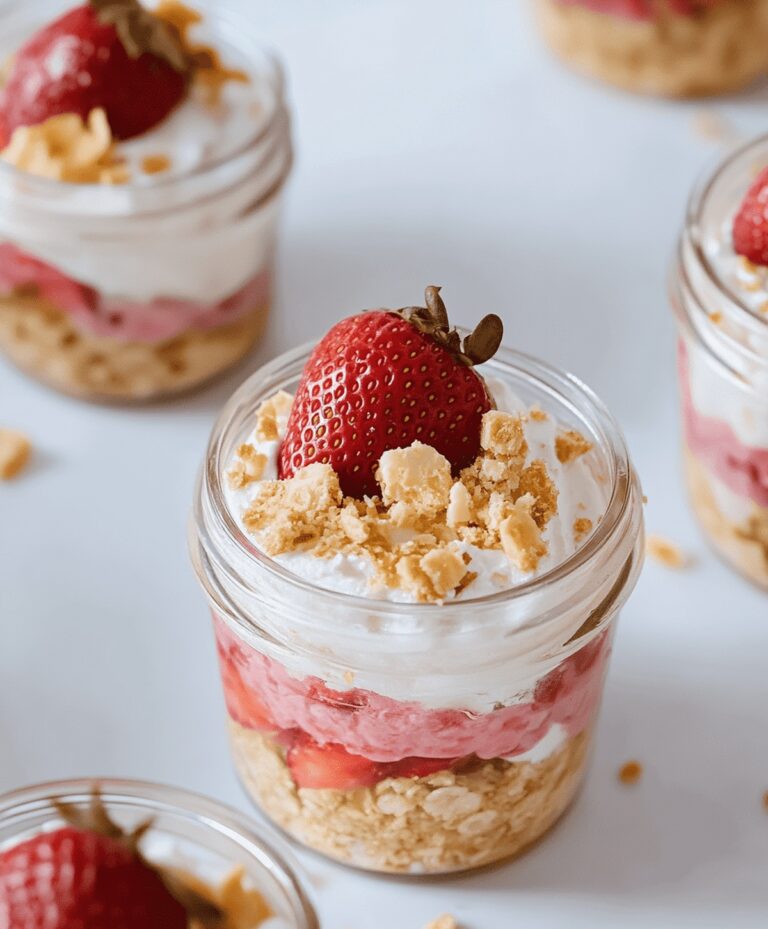No-bake Strawberry Cheesecake Jars Recipe