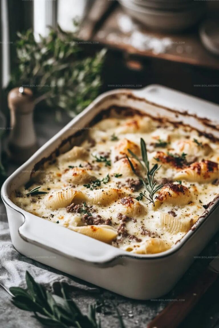 Creamy Ricotta Beef Stuffed Shells Pasta Recipe