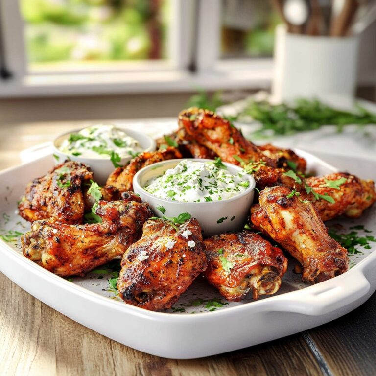 Greek Chicken Wings with Feta Dipping Sauce Recipe