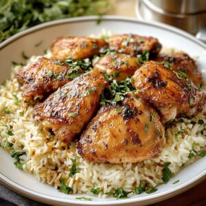 Easy Slow Cooker Chicken Thighs with Rice Recipe