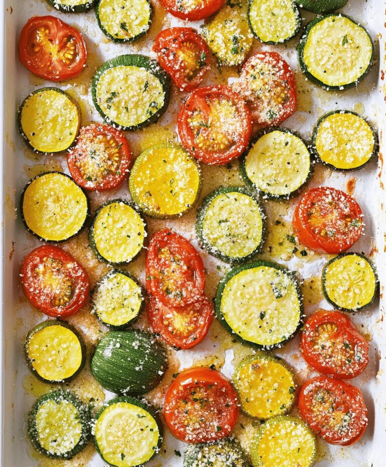 Roasted Garlic-parmesan Zucchini, Squash And Tomatoes Recipe