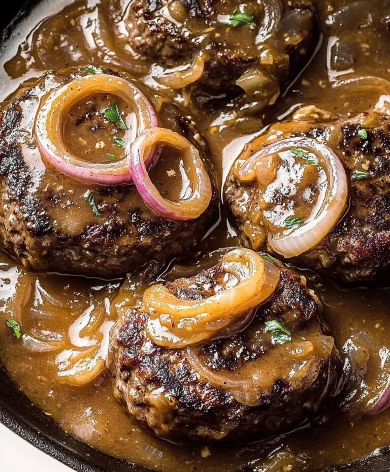 Hamburger Steak With Onion Gravy Recipe