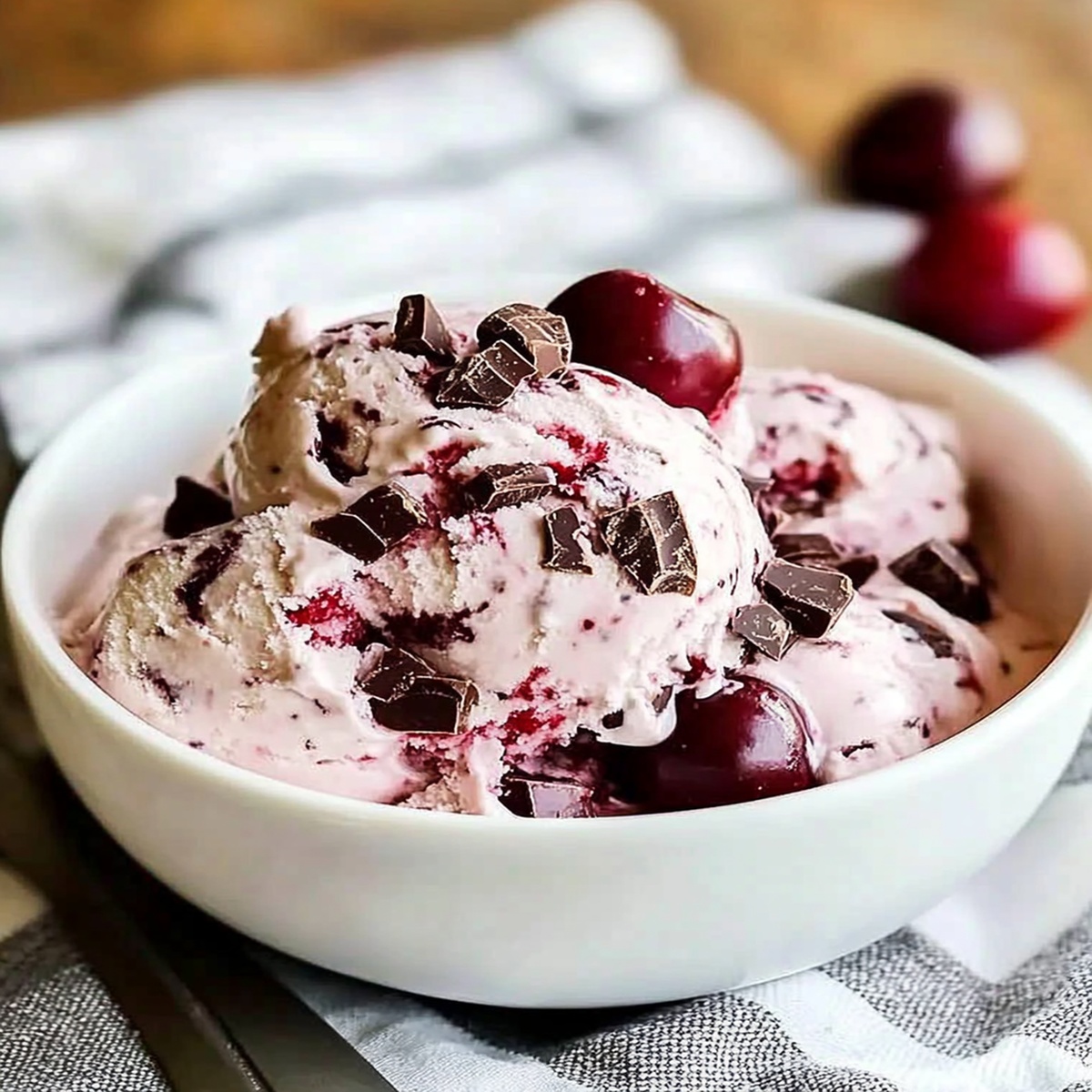 Brandied Cherry-and-Chocolate Chunk Ice Cream Recipe