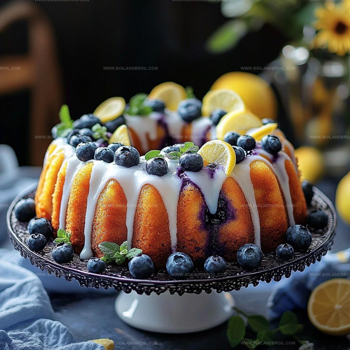 Zesty Lemon Blueberry Bundt Cake Recipe