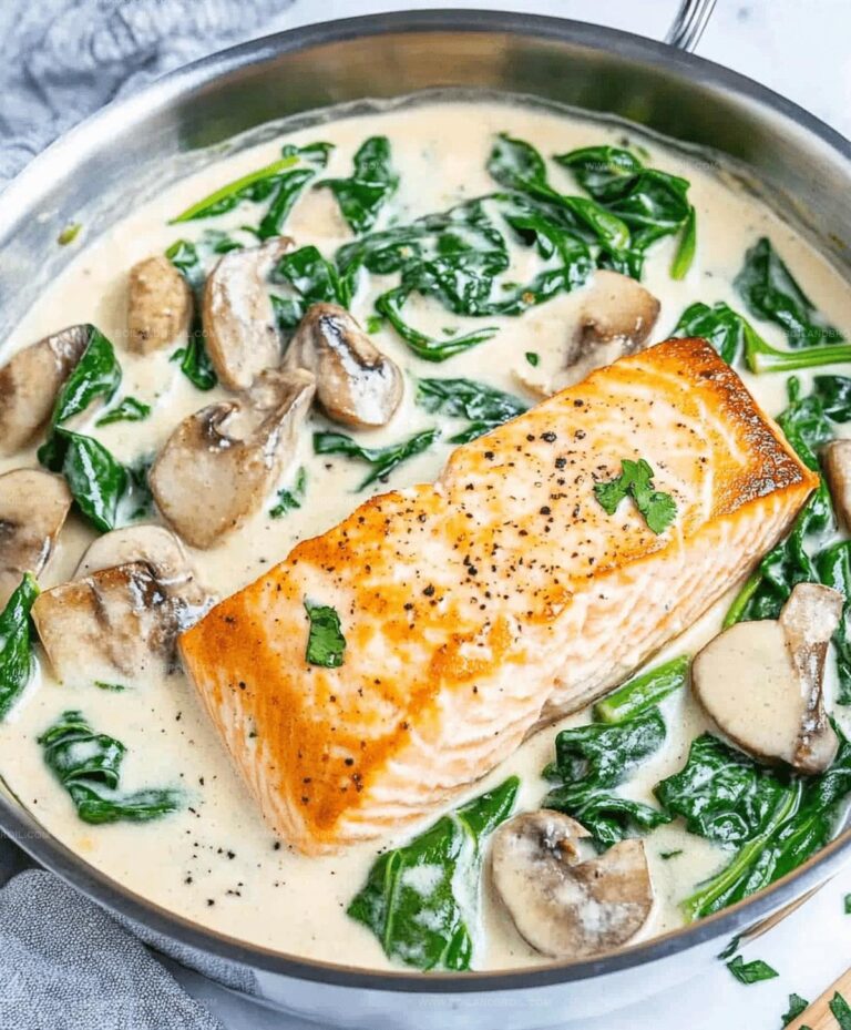 Easy Creamy Salmon Florentine Recipe