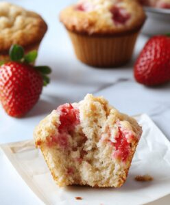 Bakery-style Strawberry Muffins Recipe