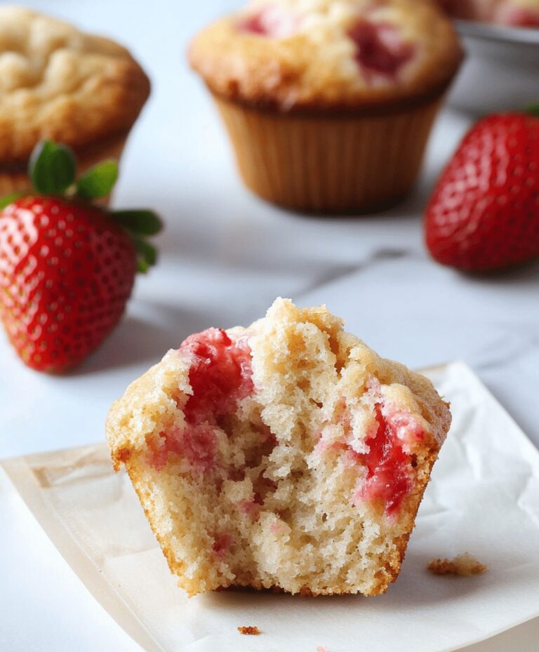Bakery-style Strawberry Muffins Recipe