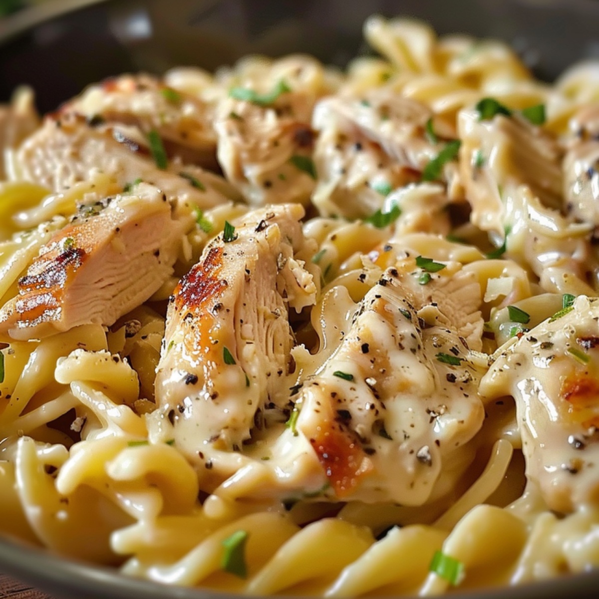 Crockpot Garlic Parmesan Chicken Pasta Recipe