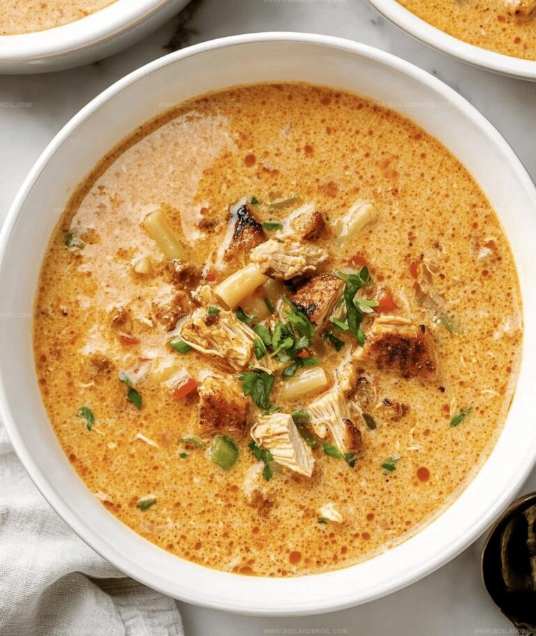 Creamy Cajun Chicken Pasta Soup Recipe
