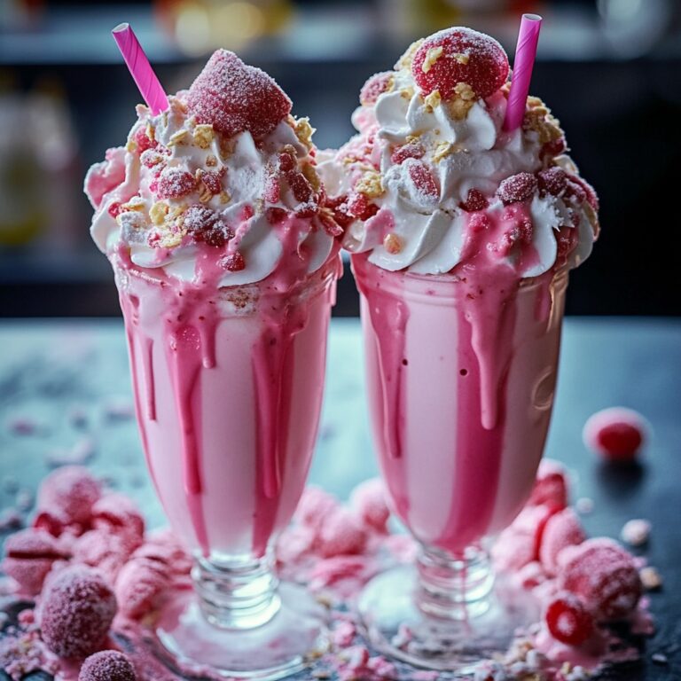Pink Candy Freakshakes Recipe