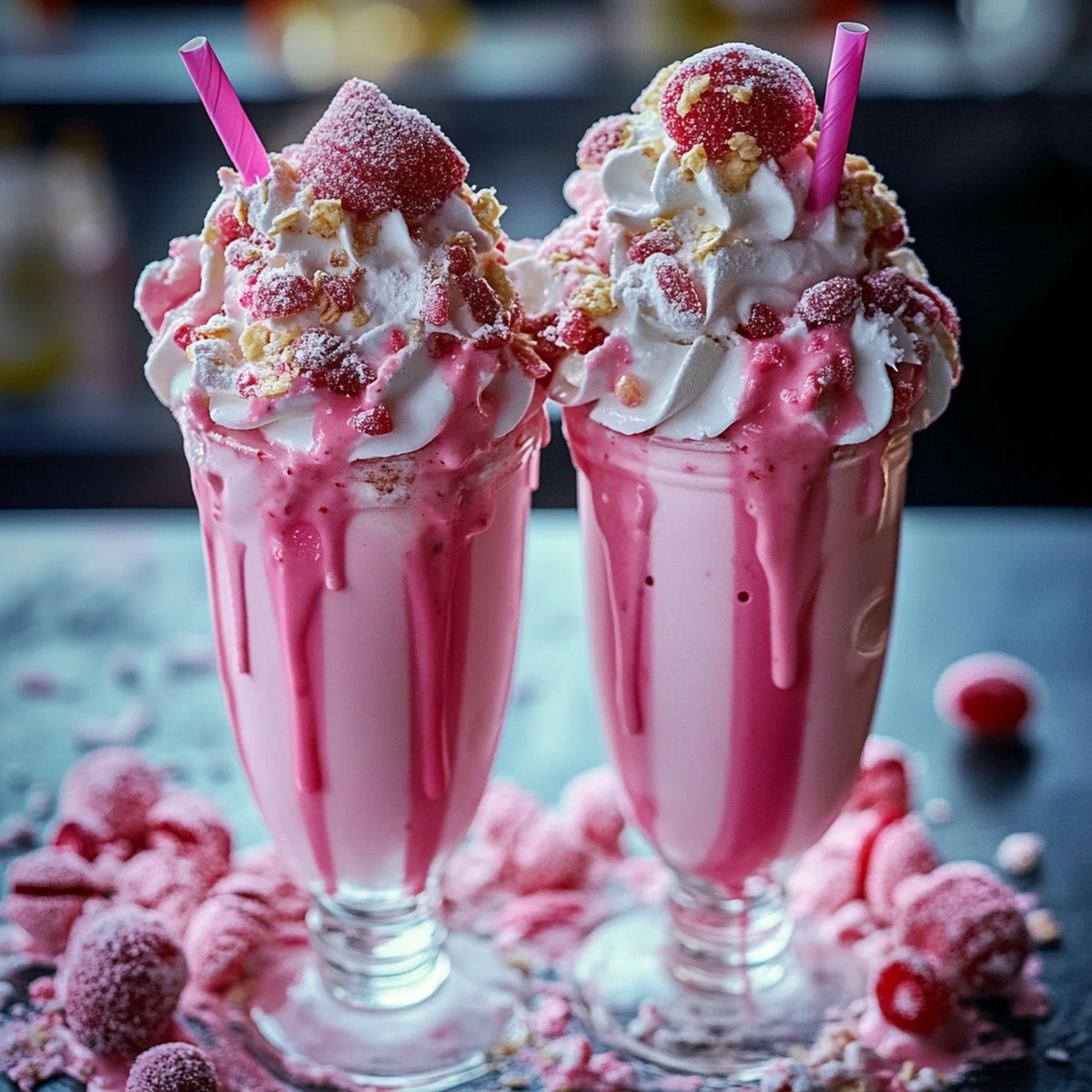 Pink Candy Freakshakes Recipe