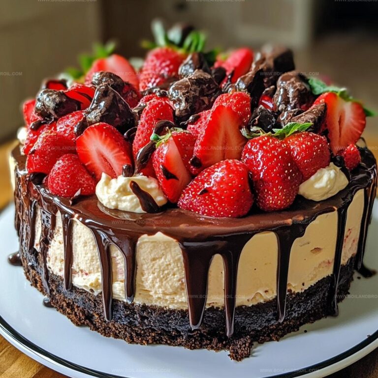 Double Chocolate Strawberry Cheesecake Delight Recipe