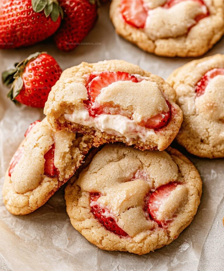 Easy Strawberry Cheesecake Stuffed Cookies Recipe