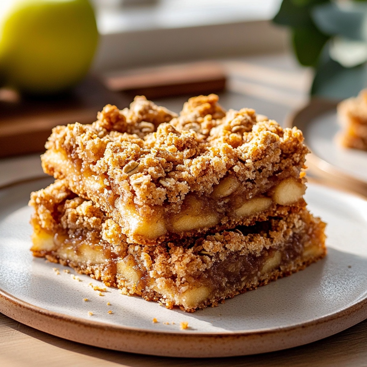 Easy Apple Oatmeal Crumb Bars Recipe