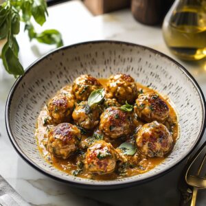 Crockpot Garlic Butter Chicken Meatballs Recipe